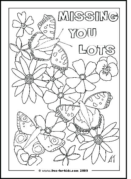 430x588 I Miss You Coloring Pages With Missing Message Thanksgiving