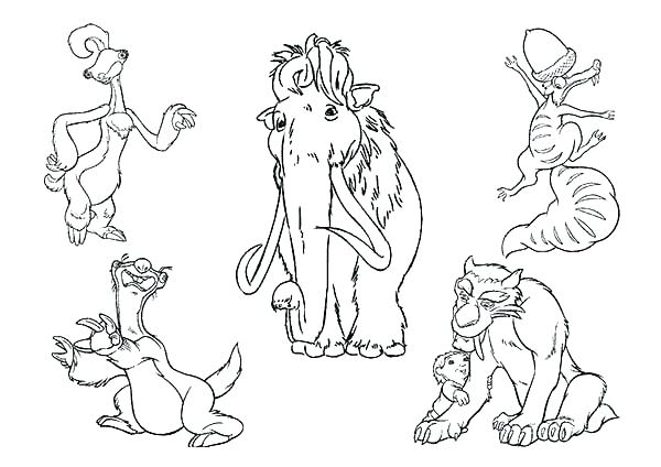 600x424 Ice Age 4 Colouring Pages Continental Drift Coloring On Fuhrer