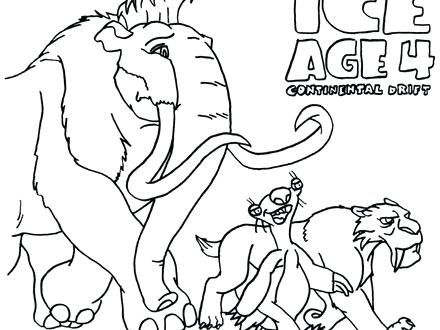 440x330 Ice Age Coloring Page Free Coloring Pages Ice Age 4 Continental
