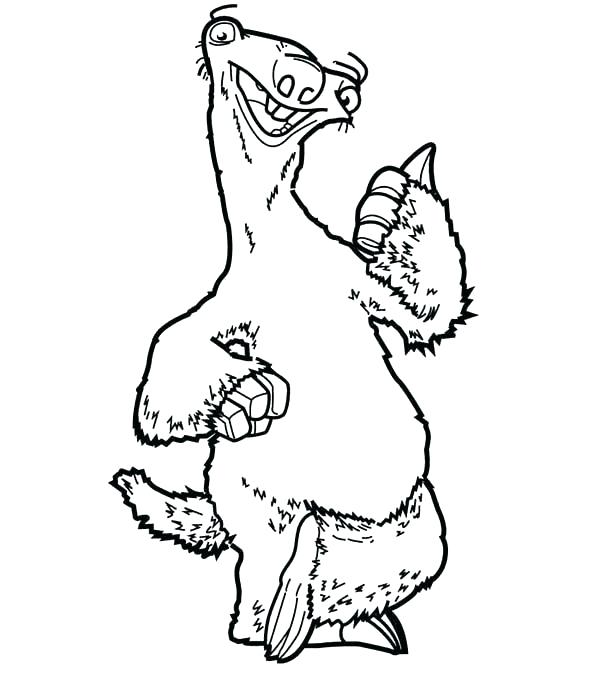 600x686 Ice Age Coloring Page Opossum Coloring Pages The Opossum Is