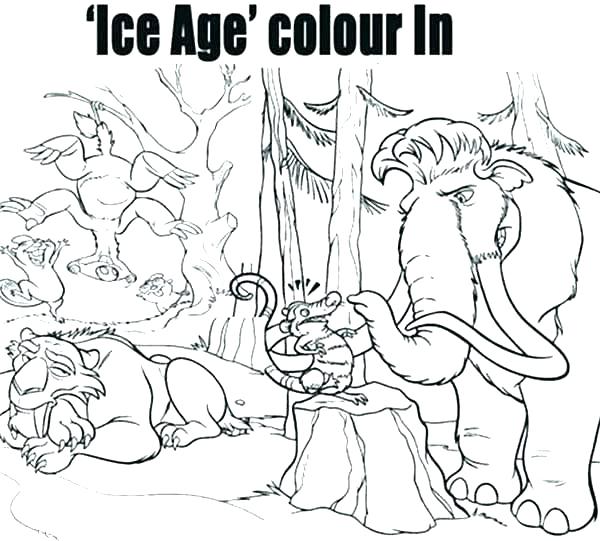 600x541 Ice Age Coloring Pages Ice Age Coloring Pages Ice Age Pictures