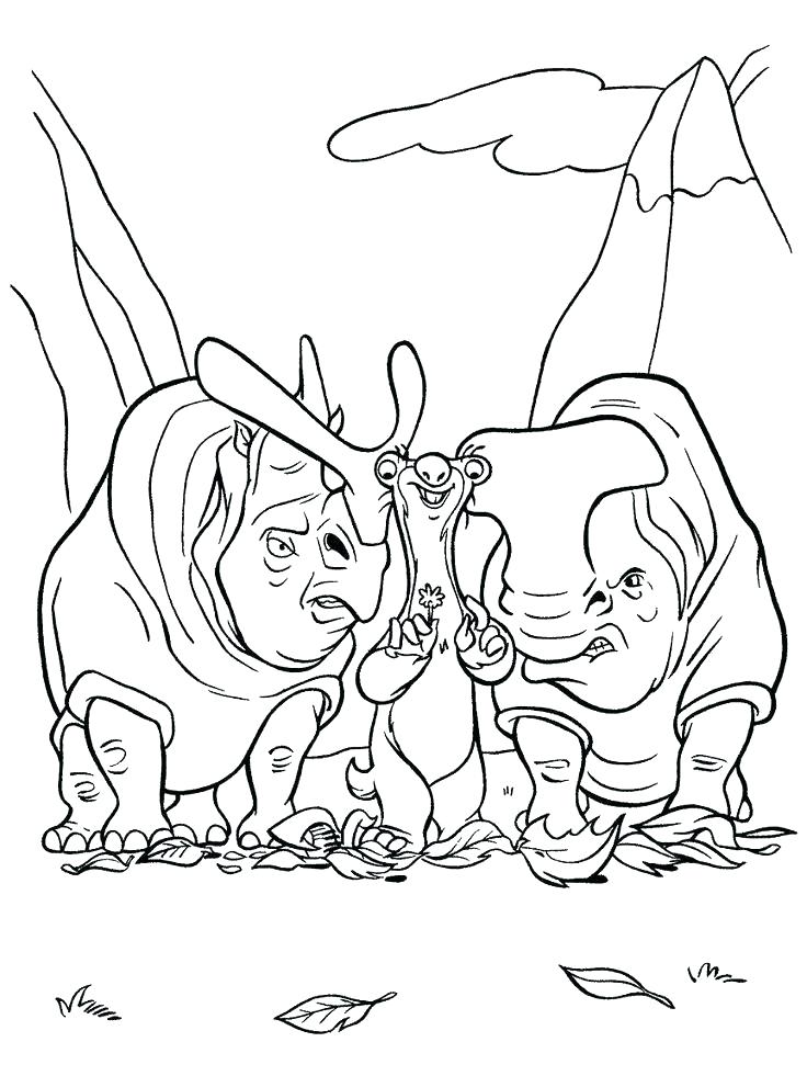 736x981 Rhino Coloring Page Ice Age Coloring Pages Ice Age Rhino Coloring