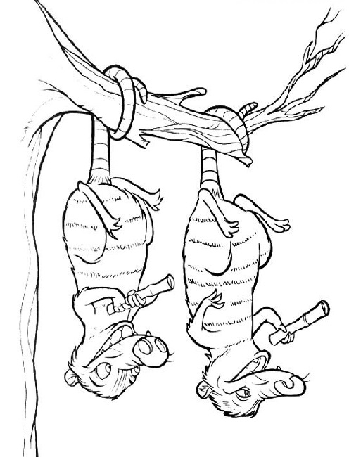 496x650 Ice Age 4 Coloring Pages Online Cartoon