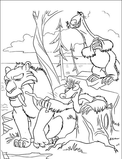 502x650 Ice Age 4 Coloring Pages To Print Cartoon Ice Age