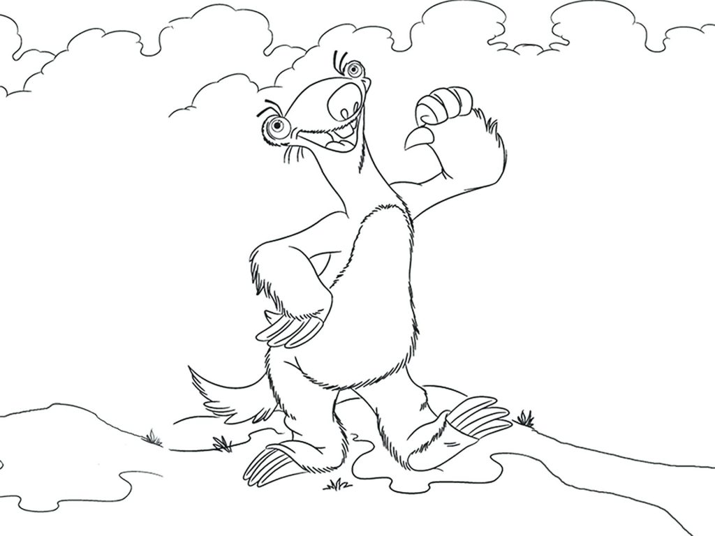 1024x768 Coloring Pages ~ Ice Age Coloring Pages Animals Ice Age Coloring