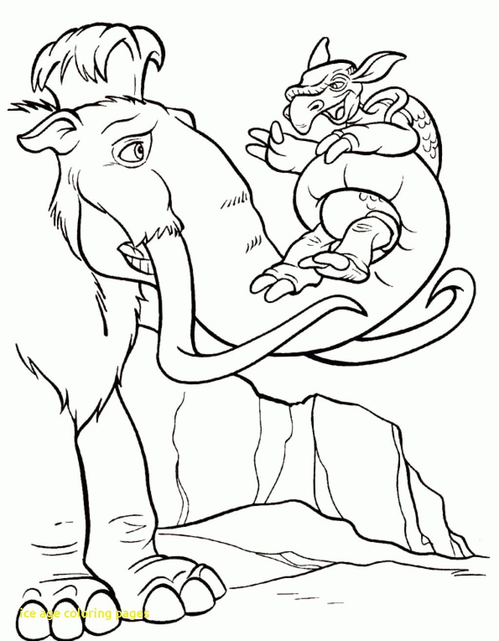 1024x1314 Awesome Ice Age Coloring Pages 60 About Remodel Line Drawings