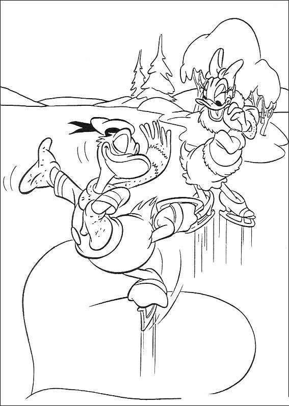 Donald On Ice Coloring Pages Boys Pages 567x794 Donald On Ice Coloring Pages Boys Pages
