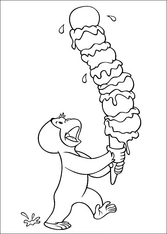 Free Curious George Coloring Pages For Kids 567x794 Free Curious George Coloring Pages For Kids