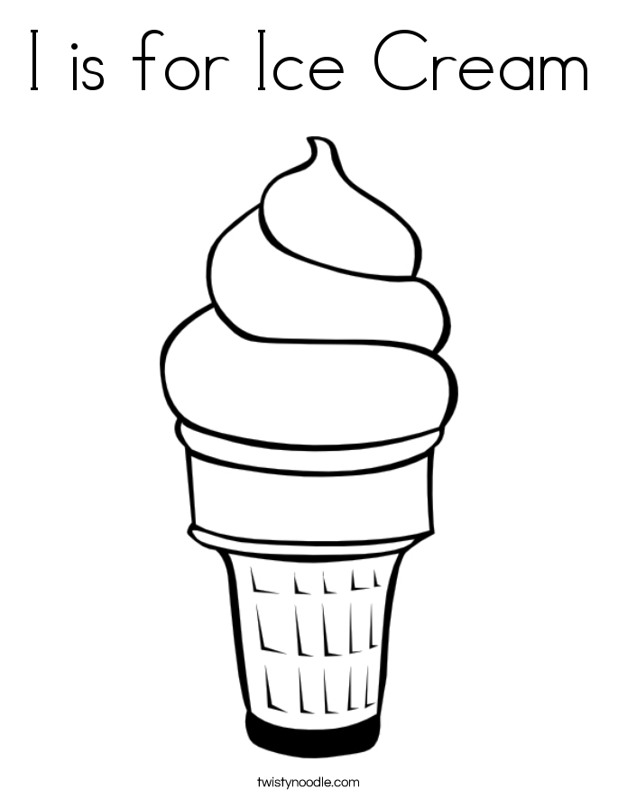 I Is For Ice Cream Coloring Page 685x886 I Is For Ice Cream Coloring Page