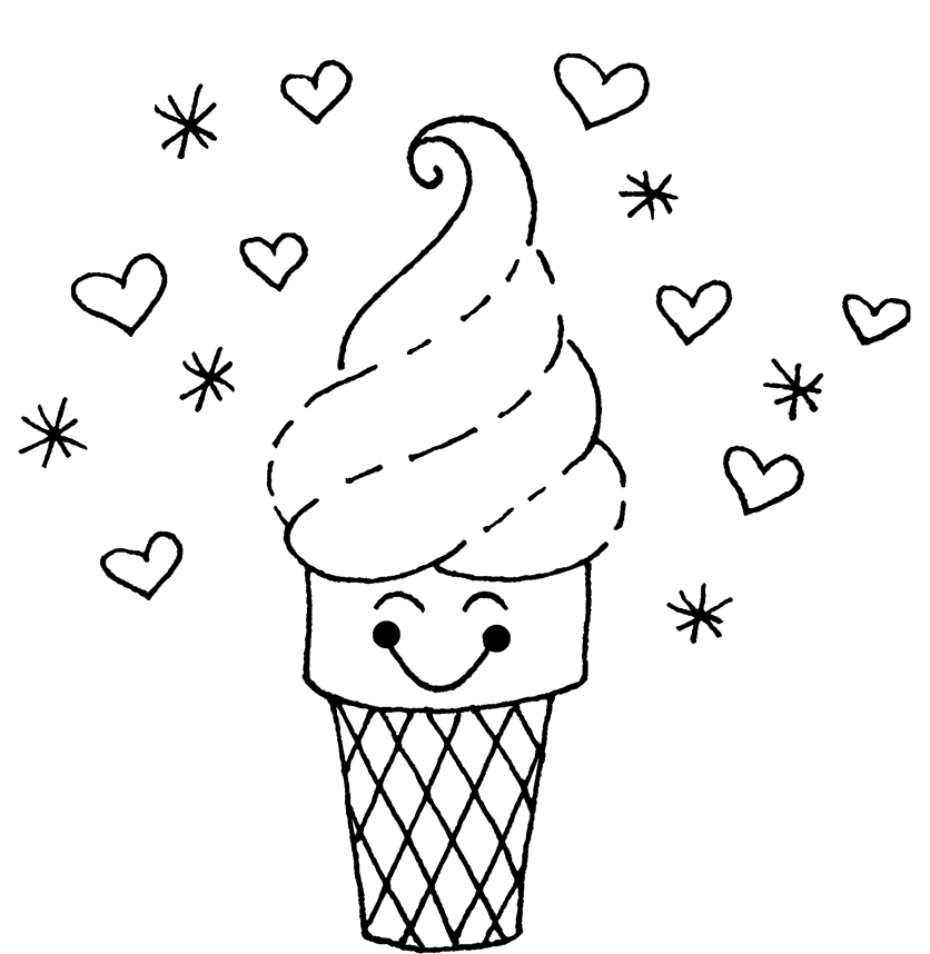 Ice Cream Coloring Pages 836x858 Ice Cream Coloring Pages