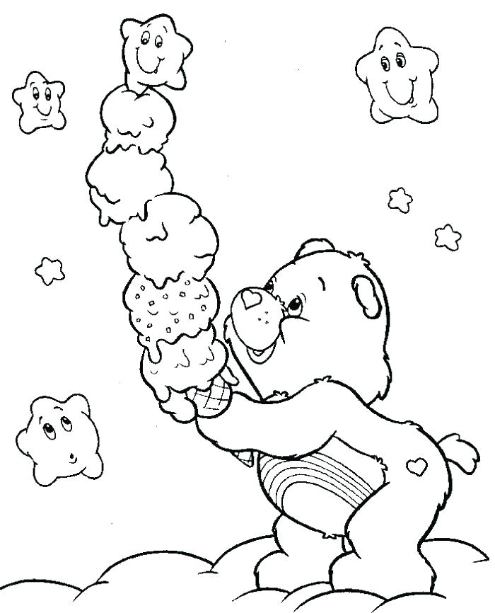 700x866 Ice Cream Coloring Pages To Print Care Bear Coloring Pages Bad Ice