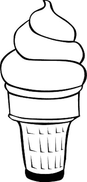 Ice Cream Cone Coloring Page