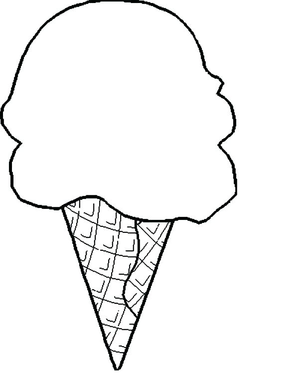 Ice Cream Scoop Coloring Page