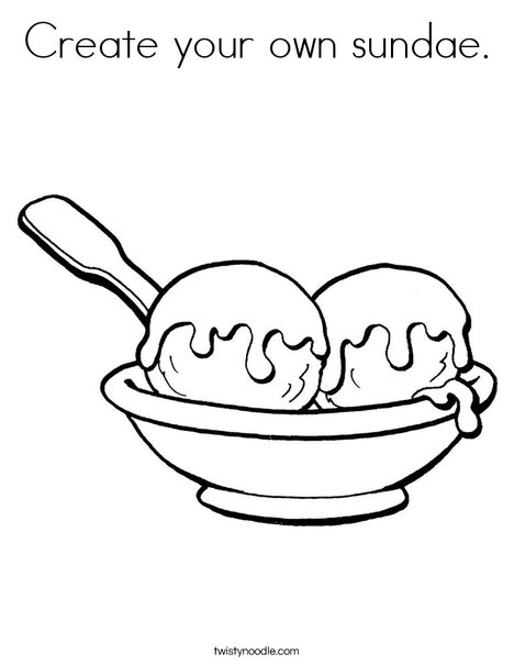 468x605 Create Your Own Sundae Coloring Page