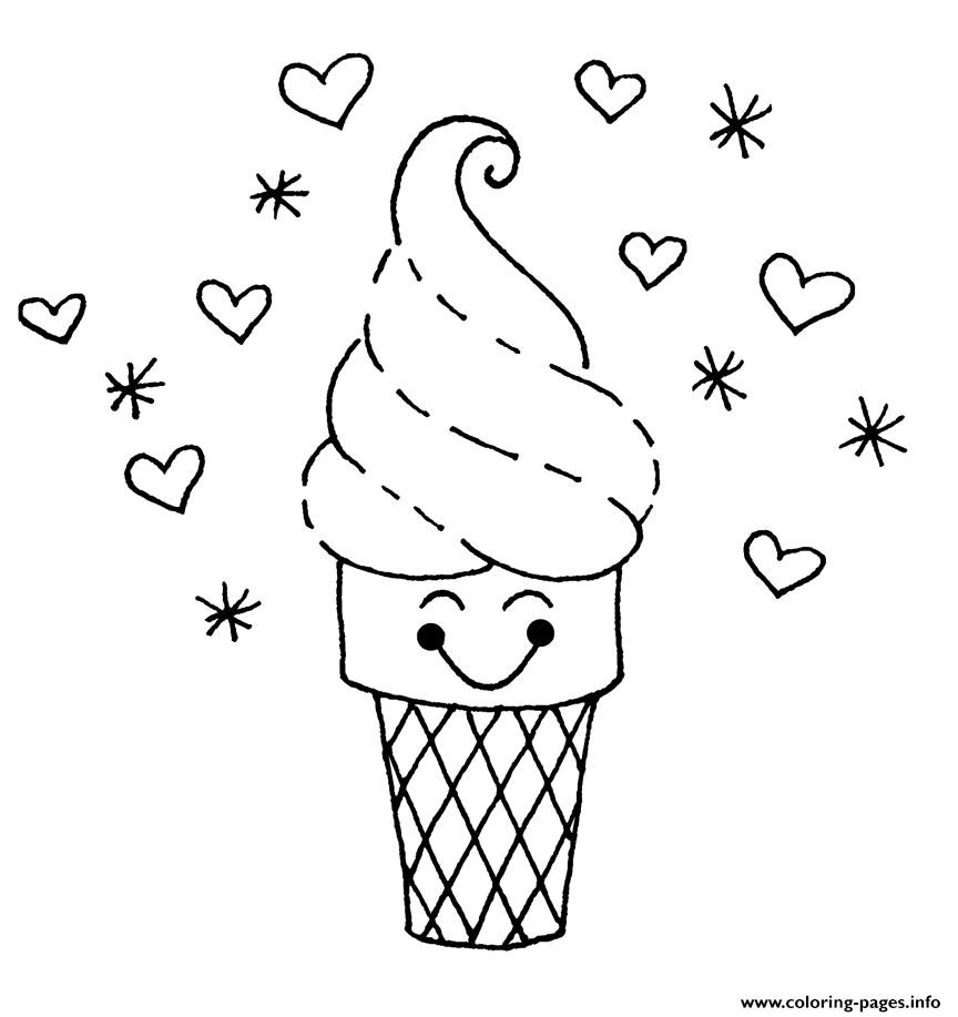 864x917 Powerful Ice Cream Sundae Coloring Page Printable Pages For Kids