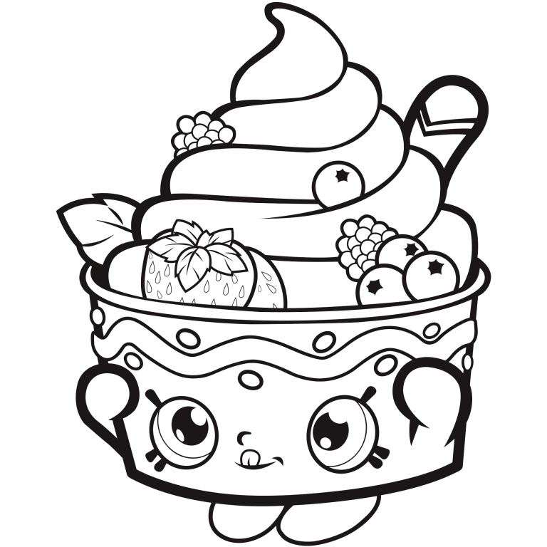 Ice Cream Sundae Free Coloring Page Kids, Shopkins Coloring Pages 768x768 Ice Cream Sundae Free Coloring Page Kids, Shopkins Coloring Pages