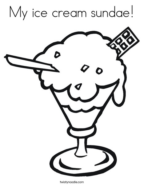 My Ice Cream Sundae Coloring Page 468x605 My Ice Cream Sundae Coloring Page