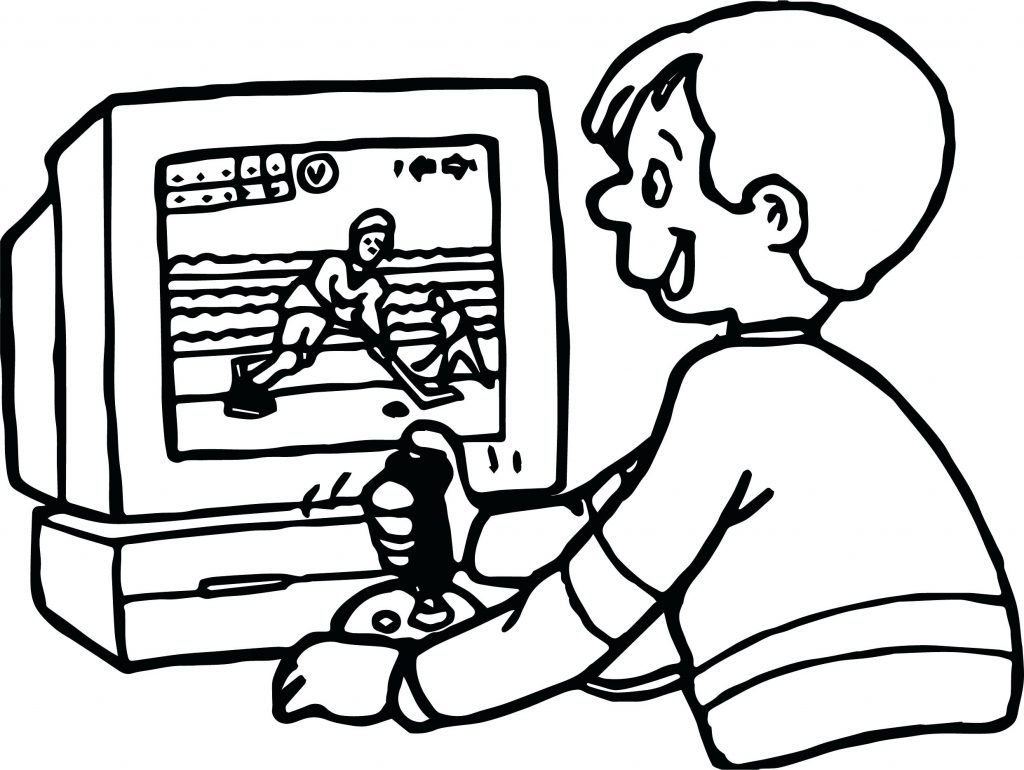 Coloring Pages ~ Hockey Coloring Pages Boy Playing Computer Games 1024x770 Coloring Pages ~ Hockey Coloring Pages Boy Playing Computer Games