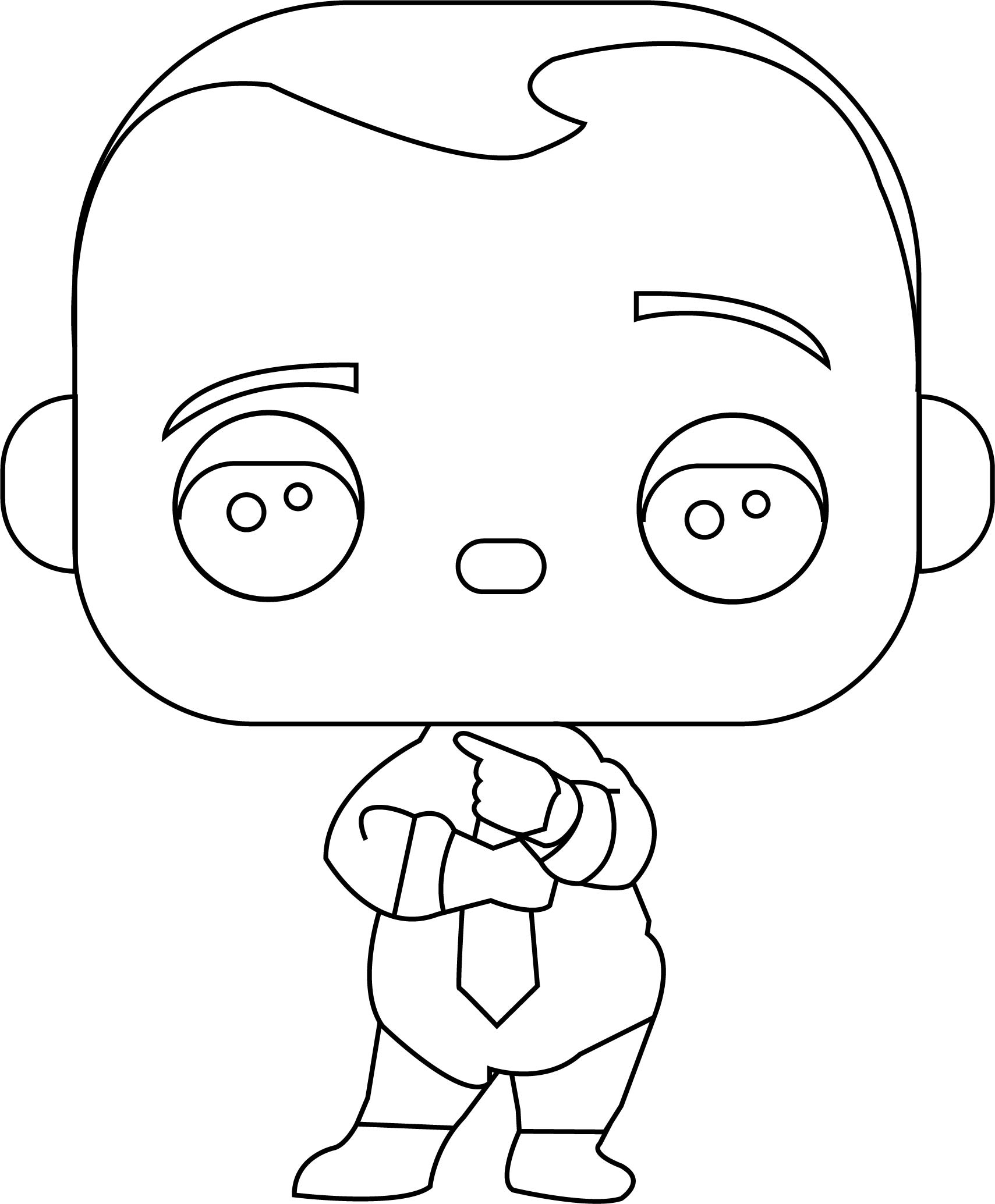 1709x2069 Funko Pop Boss Baby Boss Baby Diaper And Tie Coloring Page