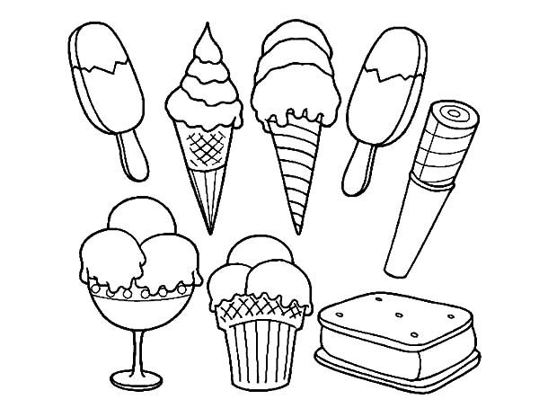 600x464 Popsicle Coloring Page