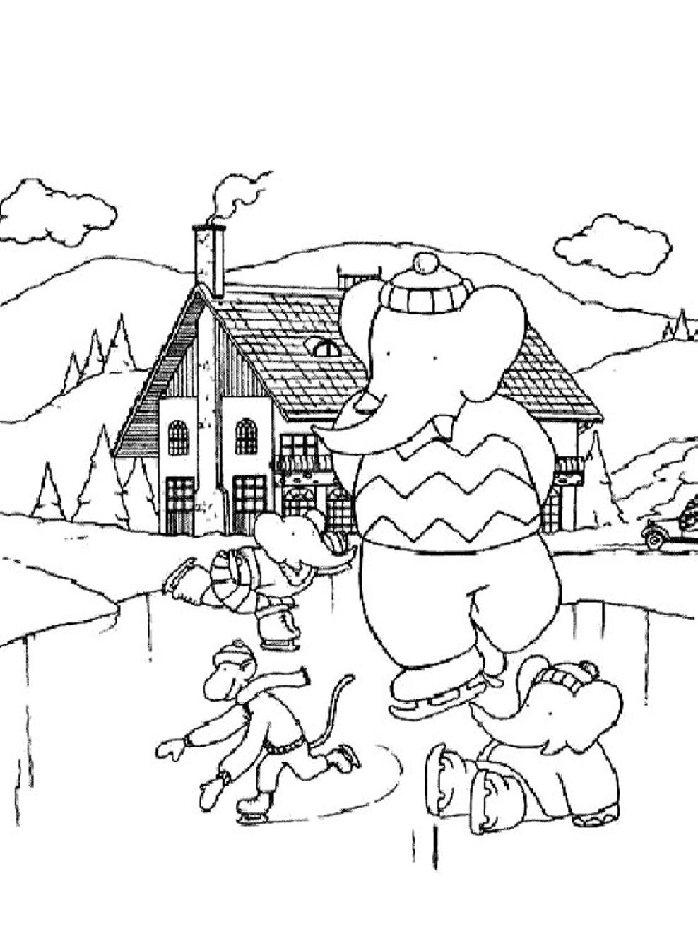 988x1339 Ice Figure Skating To Color For Adults Free Coloring Pages