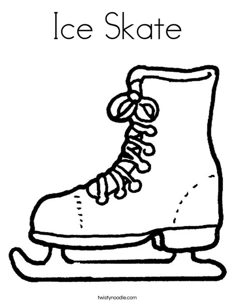 468x605 Ice Skate Coloring Page
