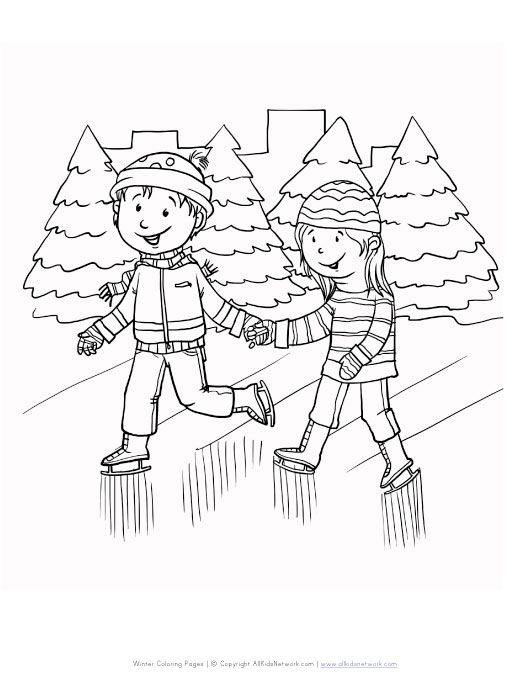 530x686 Winter Ice Skating Coloring Page Maggiepugh@com