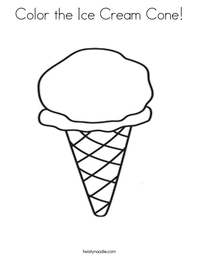 Ice Cream Cone Coloring Page 685x886 Ice Cream Cone Coloring Page