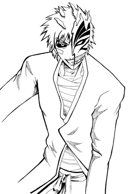 431x650 Kurosaki Ichigo Coloring Pages K10 Nice Coloring Pages For Kids