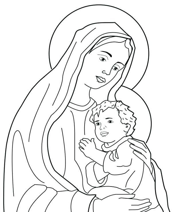 600x740 Holy Family Coloring Page Medium Size Of Coloring Pages Happy