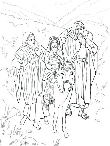 360x480 Holy Family Coloring Pages Holy Family Icon Coloring Page