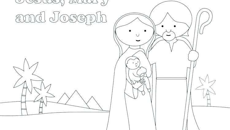 750x425 Holy Family Coloring Page Holy Family Coloring Pages X Holy Family