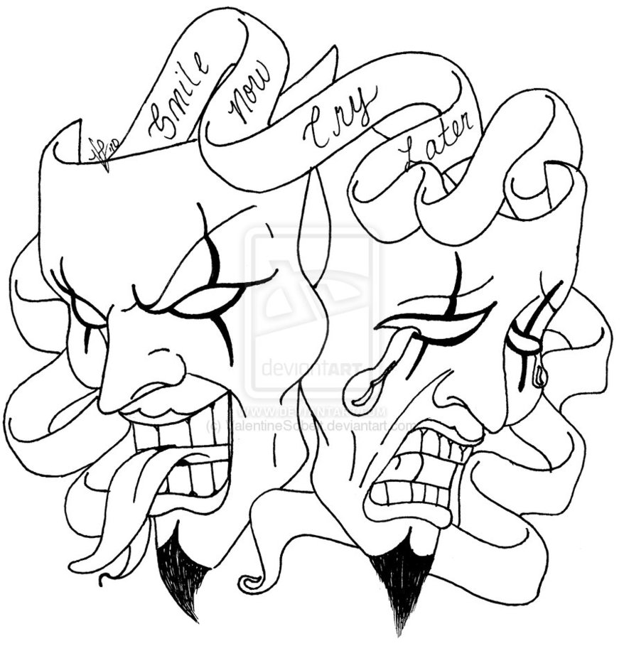 878x909 Smile Now Cry Later Coloring Pages For Me On Simle Now Cry Later