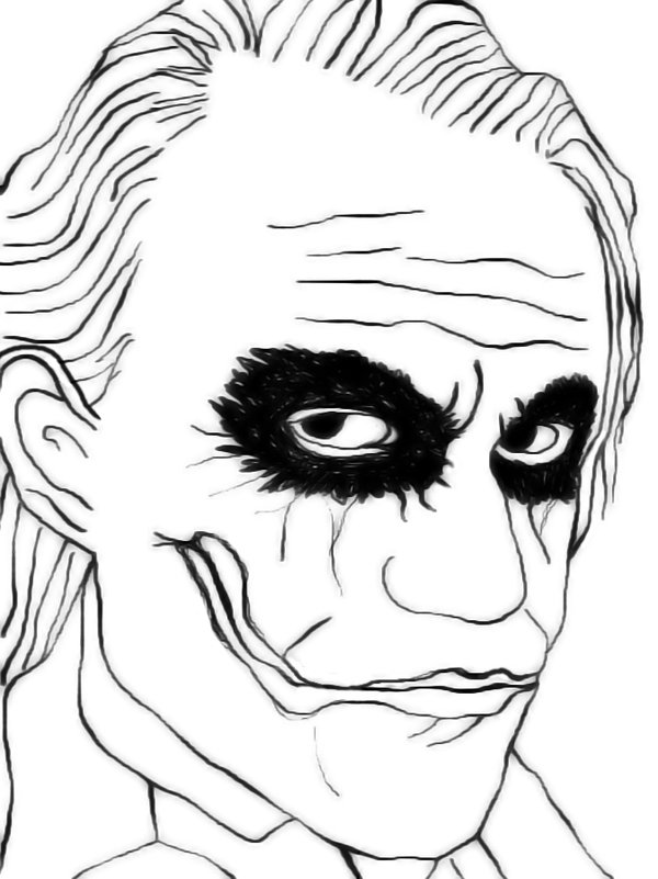 600x801 The Joker Coloring Pages Com Inside Design 19
