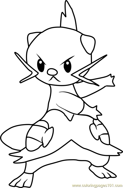 522x800 Dewott Pokemon Coloring Page