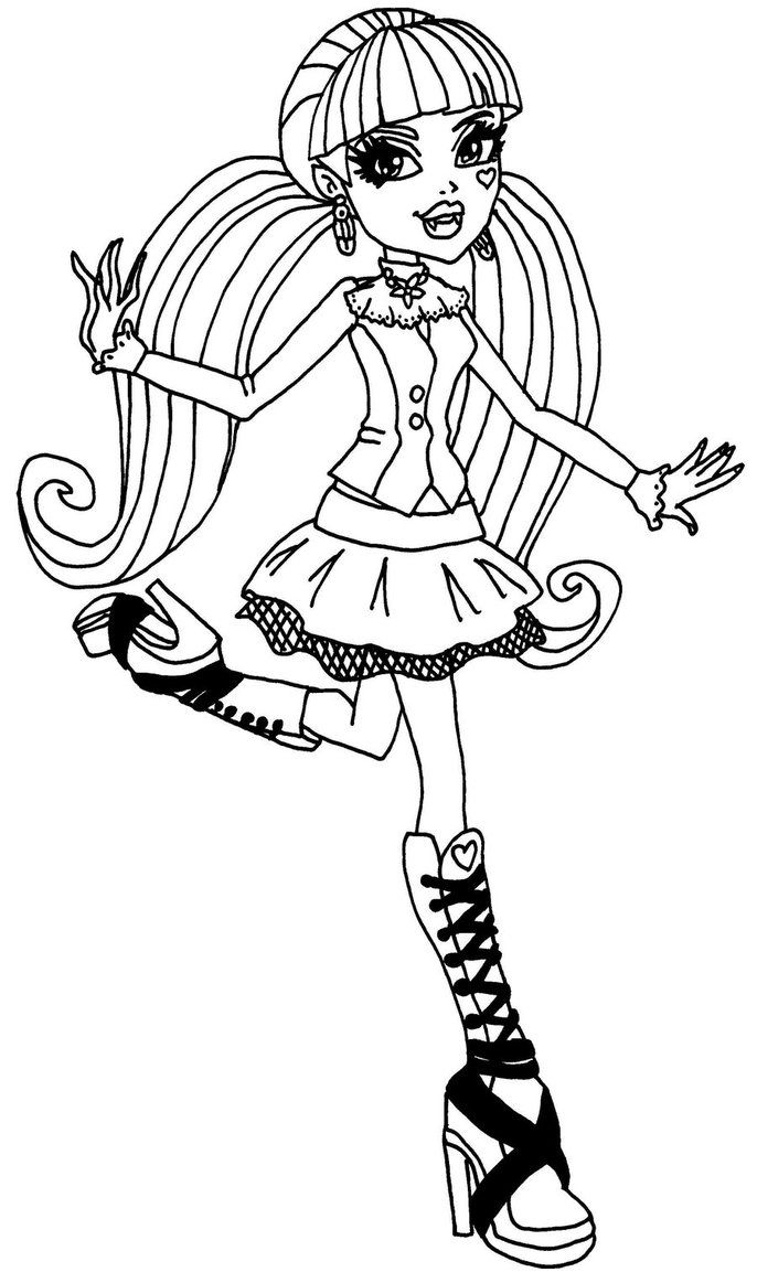 686x1163 Beautiful Scary Monster High Coloring Pages Photos