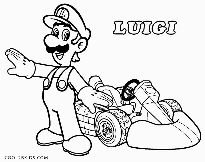 850x674 Printable Luigi Coloring Pages For Kids Cool2bkids Game