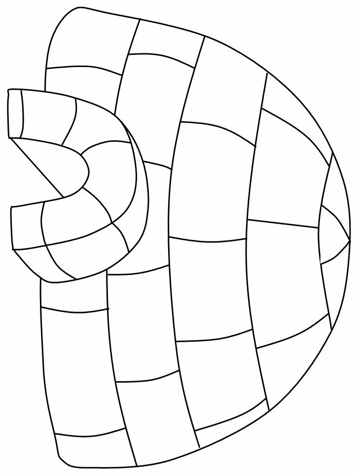 720x960 Igloo Coloring Page Okul Winter, Craft