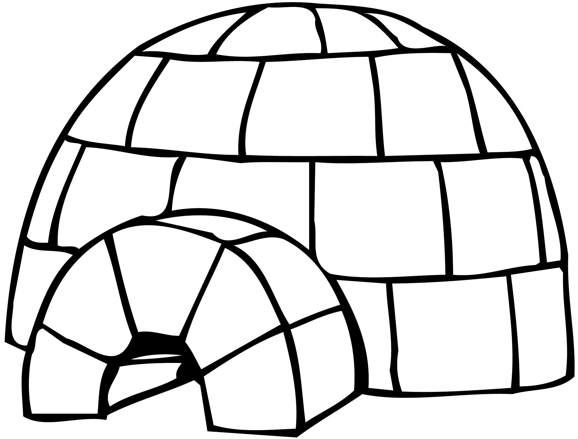2000x1518 Igloo Coloring Page Speech Crafts