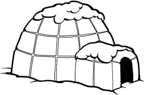 600x399 Igloo Is House Of Eskimo Coloring Page Color Luna
