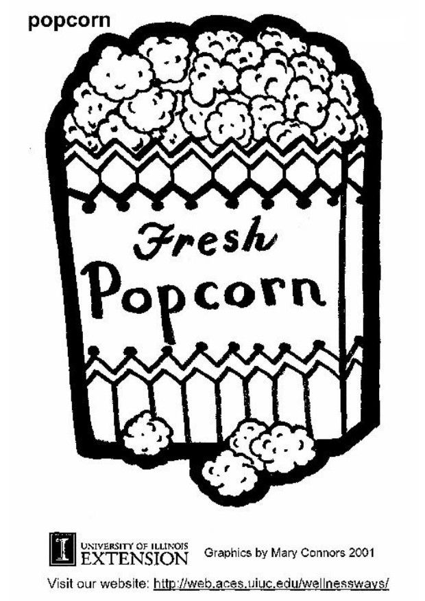 620x875 Popcorn Coloring Pages