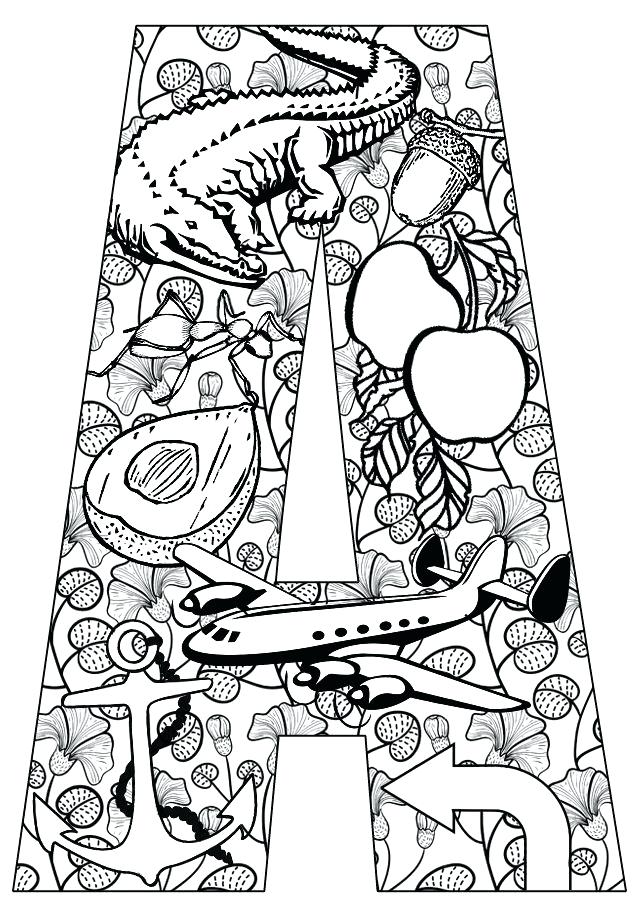 640x912 Coloring Pages Of Letters Letter A Coloring Pages Best Alphabet