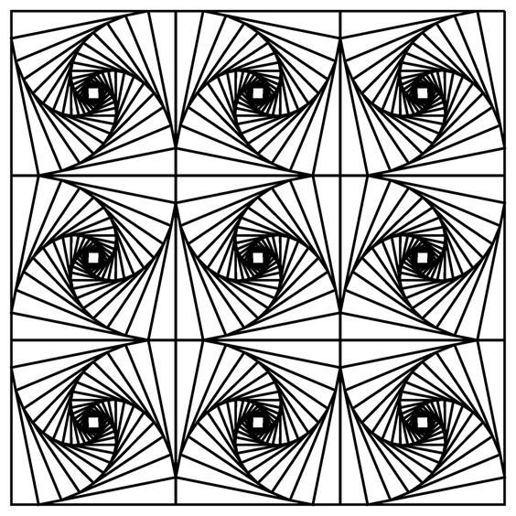 564x564 Illusion Coloring Pages Optical Illusions Adult Coloring Pages