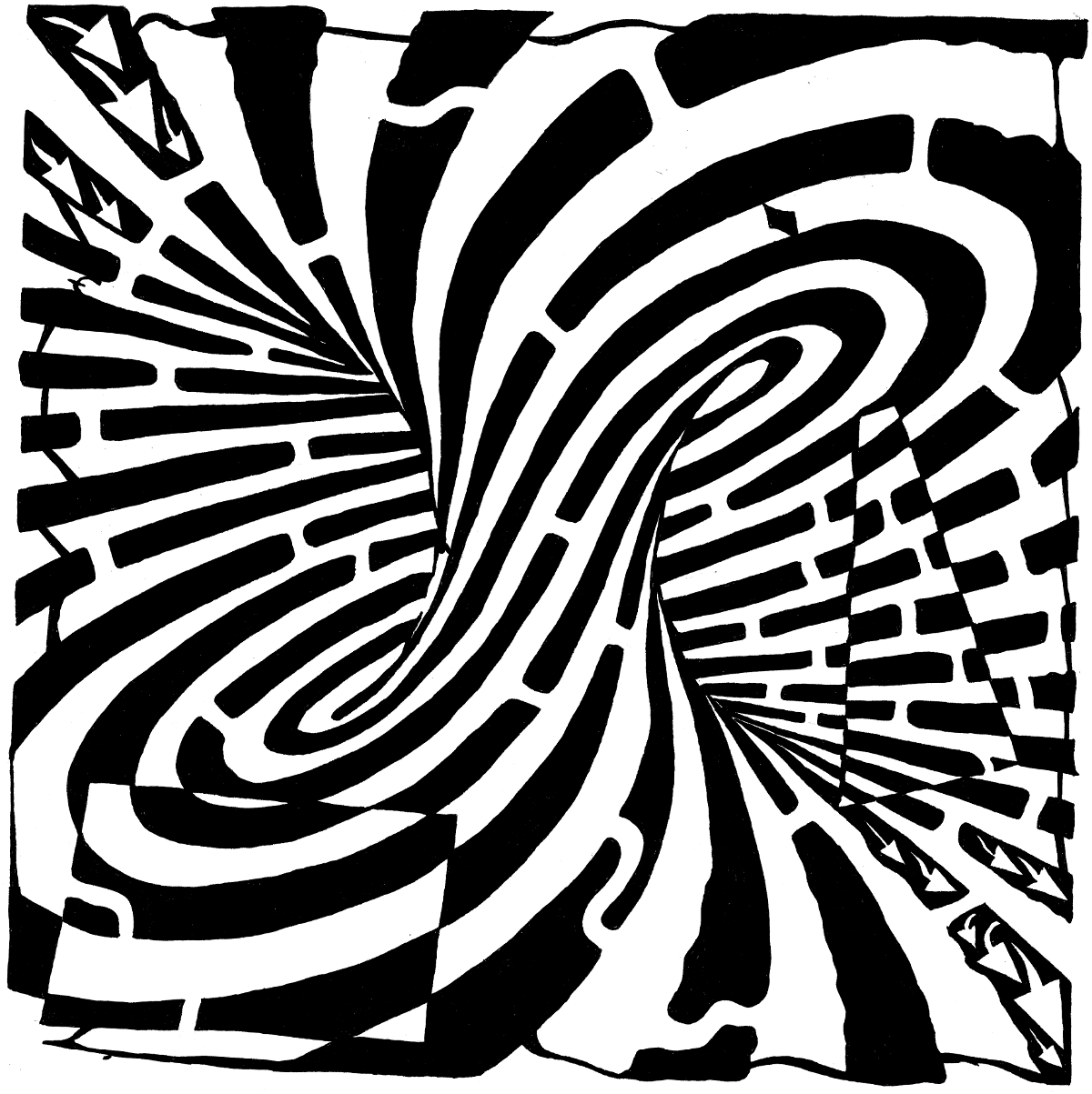 1200x1203 Optical Illusion Coloring Pages To Download And Print For Free