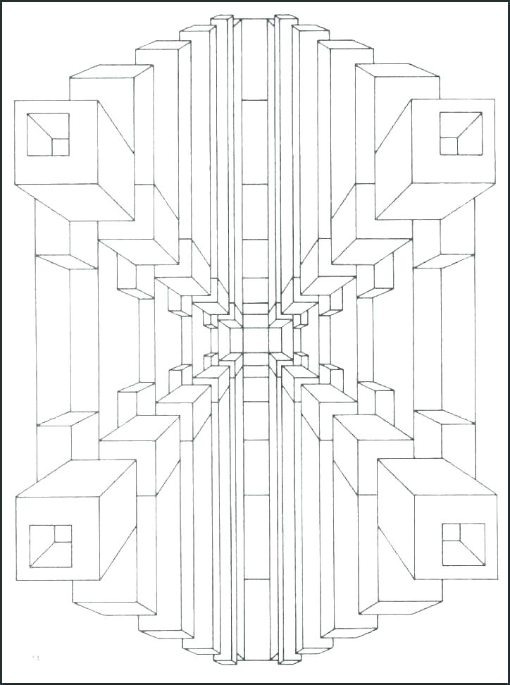 724x972 Optical Illusion Coloring Pages