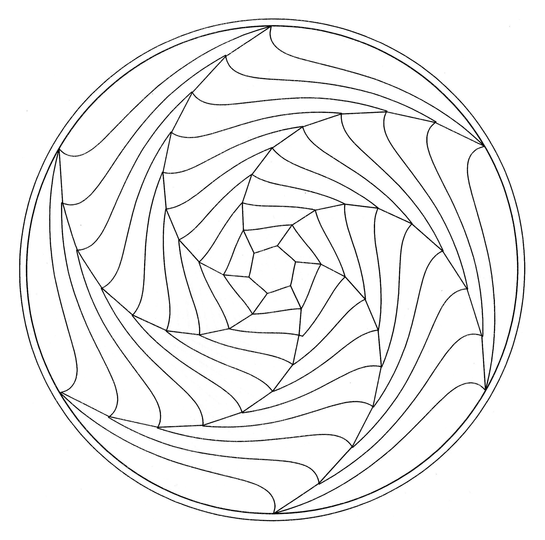 2296x2277 Illusion Coloring Pages A Simple Optical Illusion In A Mandala