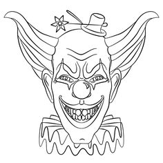 236x236 Scary Clown Coloring Page Colowing Scary Clowns