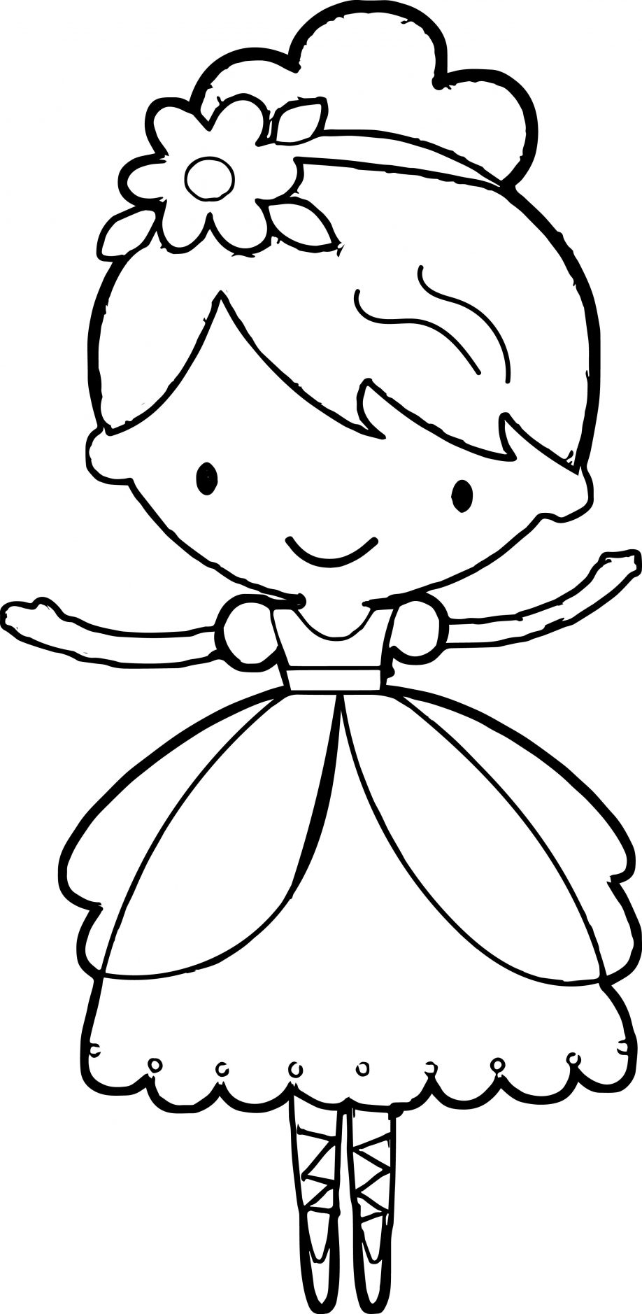 918x1878 Ballerina Coloring Page