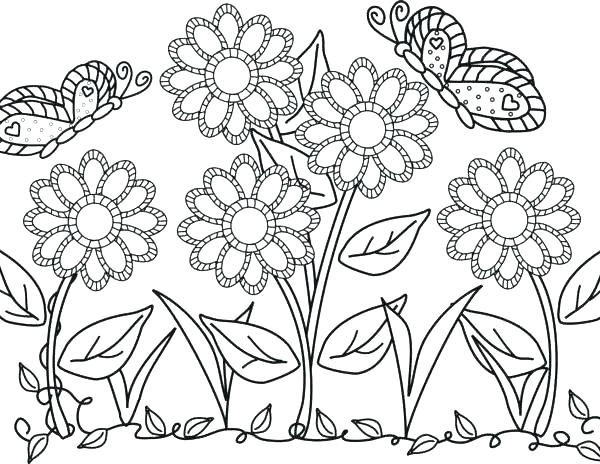 Flowers Coloring Sheets Flowers Coloring Pages For Toddlers 600x464 Flowers Coloring Sheets Flowers Coloring Pages For Toddlers