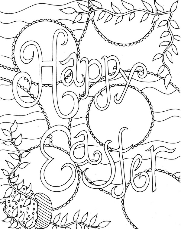 599x761 Easter Coloring Pages For Adults